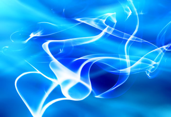 abstract  blue energy smoke