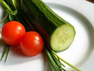 tomatos and cucumber