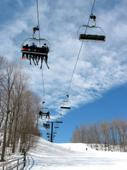 downhill ski chairlift