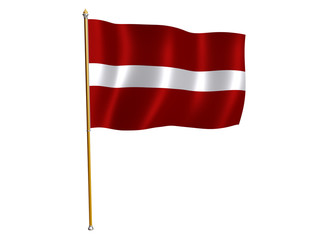latvian silk flag