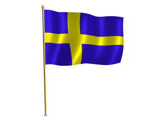 swedish silk flag