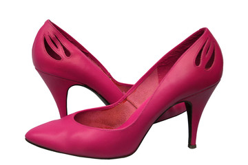 pair of fuchsia coloured shoes