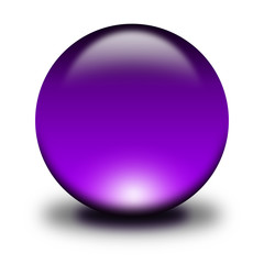 3d glass sphere purple
