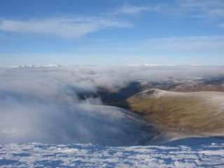 above the clouds, scottish highlands