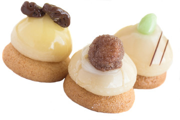 three small cakes