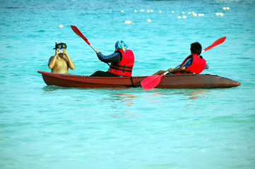 canoeing family