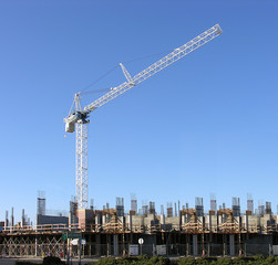 Fototapeta na wymiar construction crane