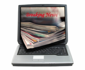 breaking news-clipping path