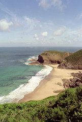 kanalinseln badebucht plemont bay von oben