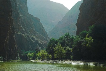 wadi tiwi canyon - oman - obrazy, fototapety, plakaty