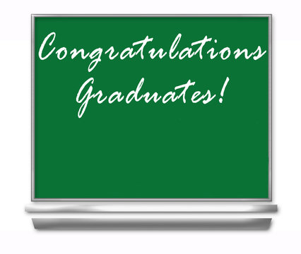 congratulations graduates - school chalkboard