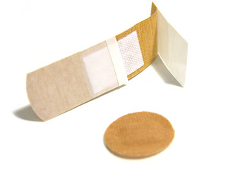 Two shapes of adhesive bandages