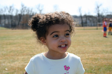 toddler girl outside