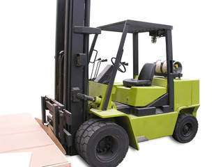 isolated forklift