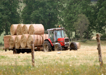 Transport des balles de foins
