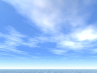Fototapeta na wymiar sea-line and clouds