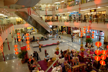 malaysia, kuala lumpur: shopping centre during chinese new year - 469689