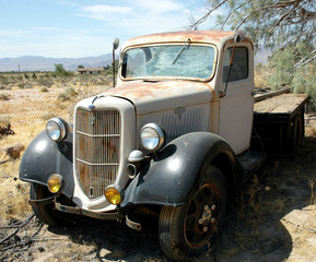 old truck in the desert