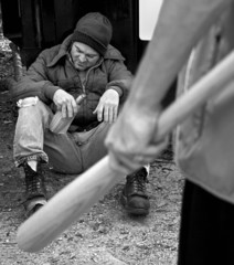 homeless and helpless b&w