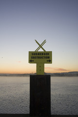 submerged obstruction