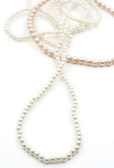 pearls against white background