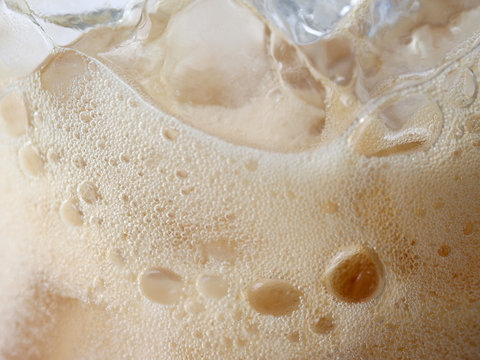 pouring soda close up