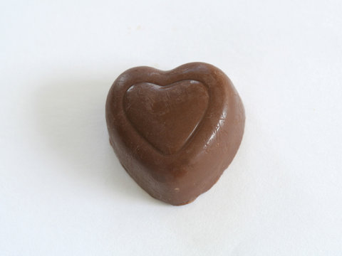 isolated chocolate heart