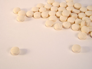 Obraz na płótnie Canvas białe leki