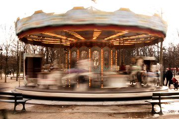 france, paris: carousel
