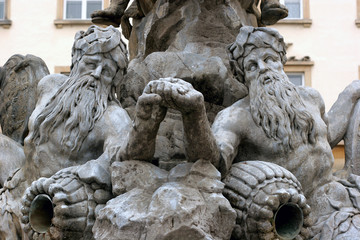 the ceasar's fountain olomouc, czech republic