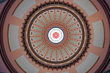 colorful ohio statehouse rotunda dome - obrazy, fototapety, plakaty
