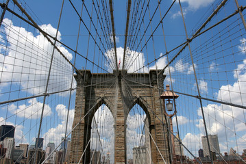 new york on the brooklyn bridge