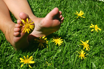pies y flores