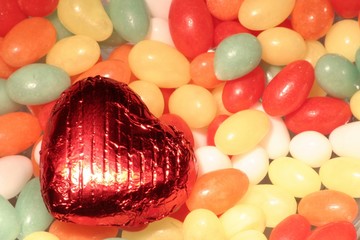 easter eggs with heart