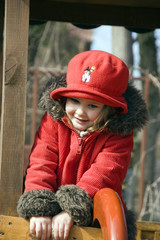 julia with red hat