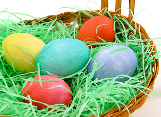 Fototapeta na wymiar basket of eggs