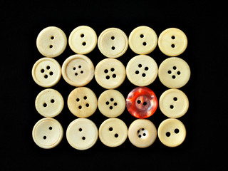 white buttons ornament 2