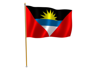 antiguaandbarbuda silk flag