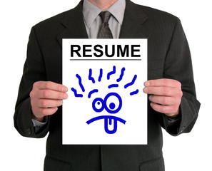 businessman presentation (resume - silly face)