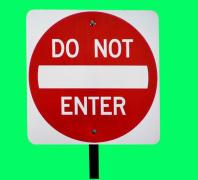 sign - do not enter