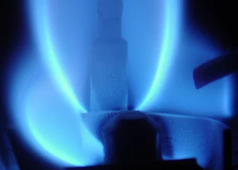 Crédence de cuisine en verre imprimé Flamme blue flame