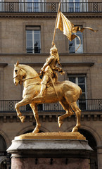 france, paris: place des pyramides, statue of jeanne d arc