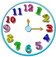 children's 3d clock