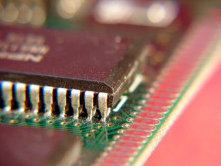 circuit board with components