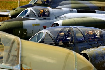 abandoned jet fighters