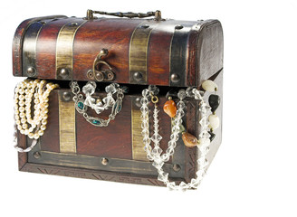 old box and jewelery