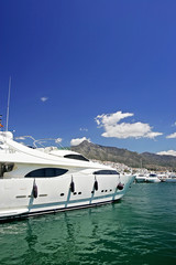 Fototapeta premium big, beautiful, stunning and luxurious white yachts