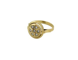 jewelery 005 gold ring with diamond isolated