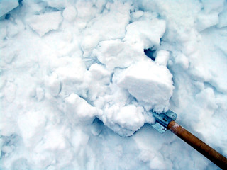 cleaning snow