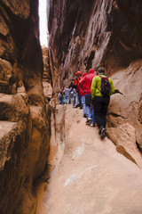 hiking narrow trail
